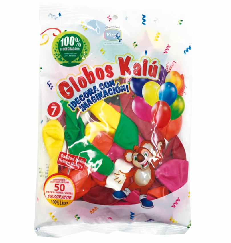 Globos marca Kalu latex 7"
